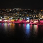 Samsun Atakum Sahilinde Meme Kanseri Farkındalığı İçin Pembe Aydınlatma