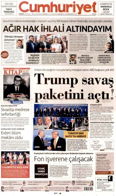 Cumhuriyet Gazetesi Manşetleri
