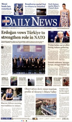 Hürriyet Daily News Gazetesi Manşetleri