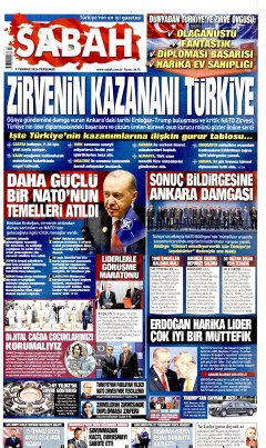 Sabah Gazetesi Manşetleri