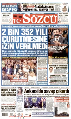 Sözcü Gazetesi Manşetleri
