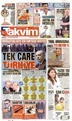 Takvim Gazetesi Manşetleri