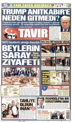 Tavır Gazetesi Gazetesi Manşetleri