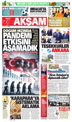 Akşam Gazetesi Manşetleri