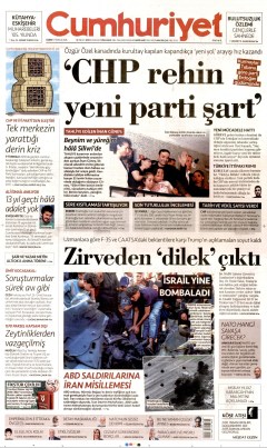 Cumhuriyet Gazetesi Manşetleri