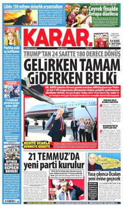 Karar Gazetesi Manşetleri