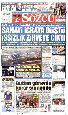 Sözcü Gazetesi Manşetleri