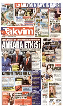 Takvim Gazetesi Manşetleri