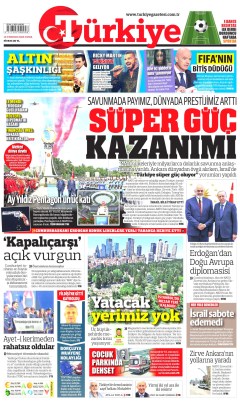 Türkiye Gazetesi Gazetesi Manşetleri