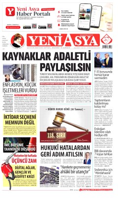 Yeni Asya Gazetesi Manşetleri