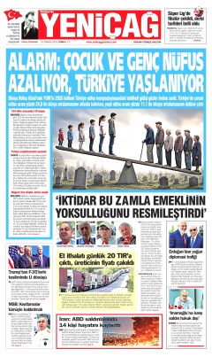 Yeniçağ Gazetesi Manşetleri