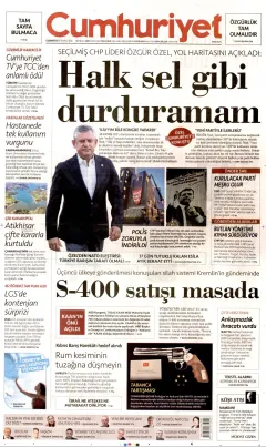Cumhuriyet Gazetesi Manşetleri