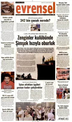 Evrensel Gazetesi Manşetleri