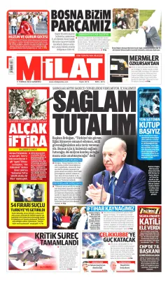 Milat Gazetesi Manşetleri