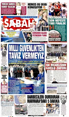 Sabah Gazetesi Manşetleri