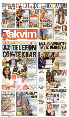Takvim Gazetesi Manşetleri