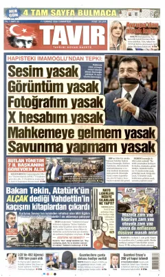 Tavır Gazetesi Gazetesi Manşetleri