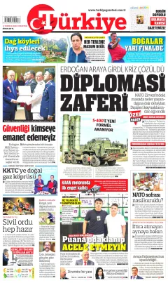 Türkiye Gazetesi Gazetesi Manşetleri