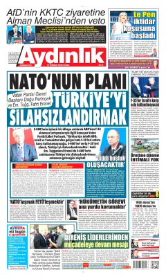 Aydınlık Gazetesi Gazetesi Manşetleri