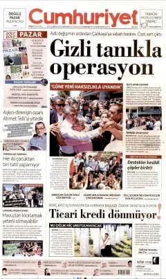 Cumhuriyet Gazetesi Manşetleri