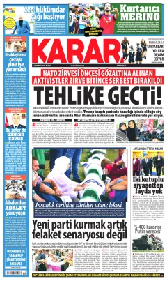 Karar Gazetesi Manşetleri
