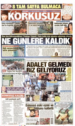 Korkusuz Gazetesi Manşetleri