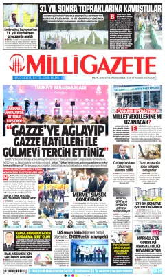 Milli Gazete Gazetesi Manşetleri