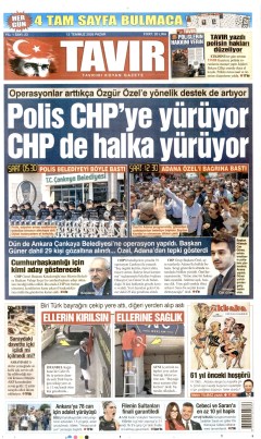 Tavır Gazetesi Gazetesi Manşetleri