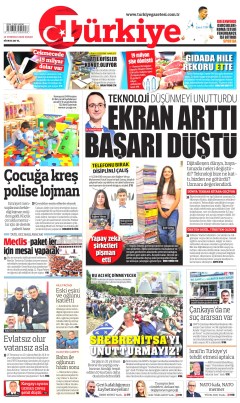 Türkiye Gazetesi Gazetesi Manşetleri