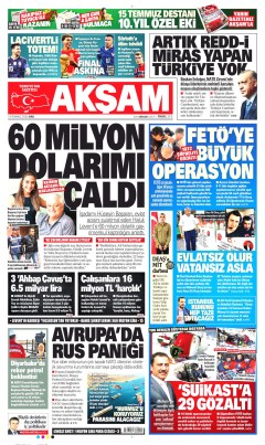 Akşam Gazetesi Manşetleri