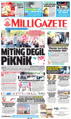 Milli Gazete Gazetesi Manşetleri