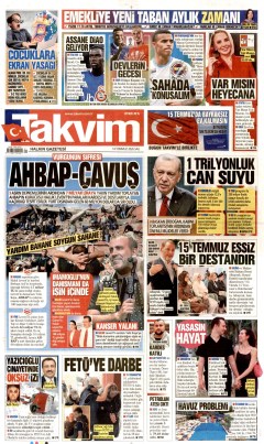 Takvim Gazetesi Manşetleri