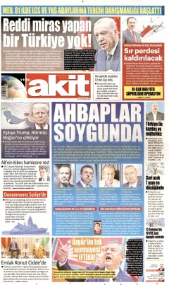 Yeni Akit Gazetesi Manşetleri