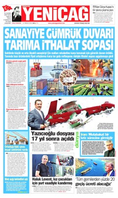Yeniçağ Gazetesi Manşetleri