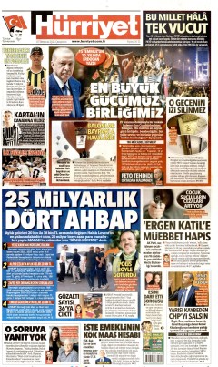 Hürriyet Gazetesi Manşetleri