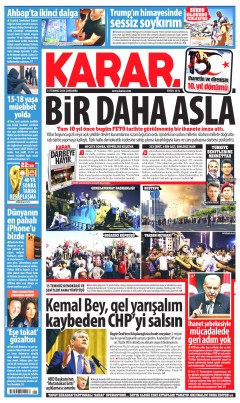 Karar Gazetesi Manşetleri