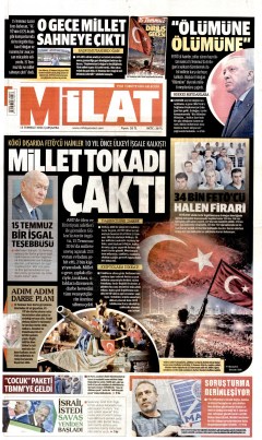 Milat Gazetesi Manşetleri