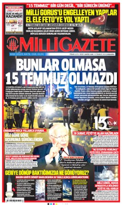 Milli Gazete Gazetesi Manşetleri