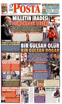 Posta Gazetesi Manşetleri