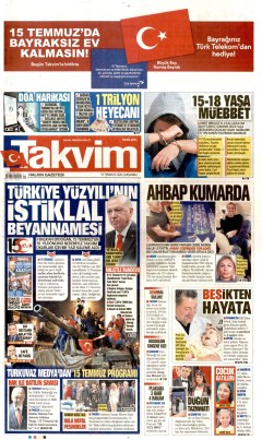Takvim Gazetesi Manşetleri