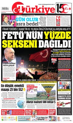 Türkiye Gazetesi Gazetesi Manşetleri