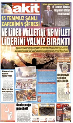 Yeni Akit Gazetesi Manşetleri