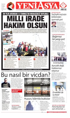 Yeni Asya Gazetesi Manşetleri