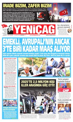 Yeniçağ Gazetesi Manşetleri