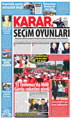 Karar Gazetesi Manşetleri