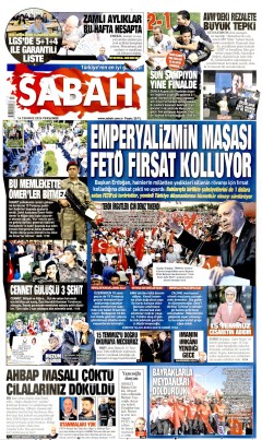 Sabah Gazetesi Manşetleri