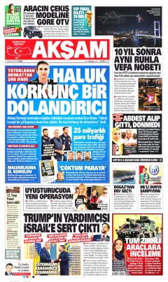 Akşam Gazetesi Manşetleri