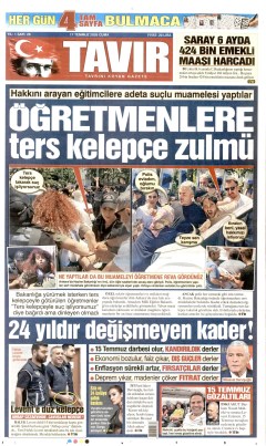 Tavır Gazetesi Gazetesi Manşetleri