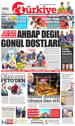 Türkiye Gazetesi Gazetesi Manşetleri