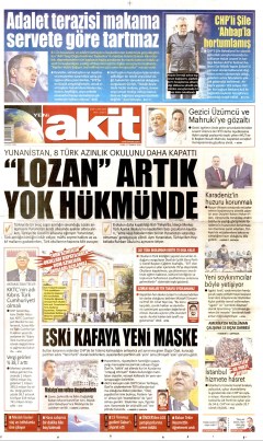 Yeni Akit Gazetesi Manşetleri